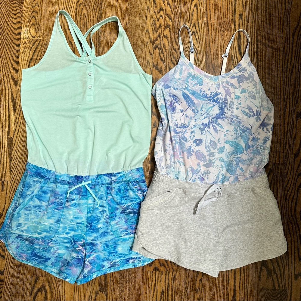 2 Ivivva (Lululemon for kids) size 14 but fits Lulu 4/6 Rompers